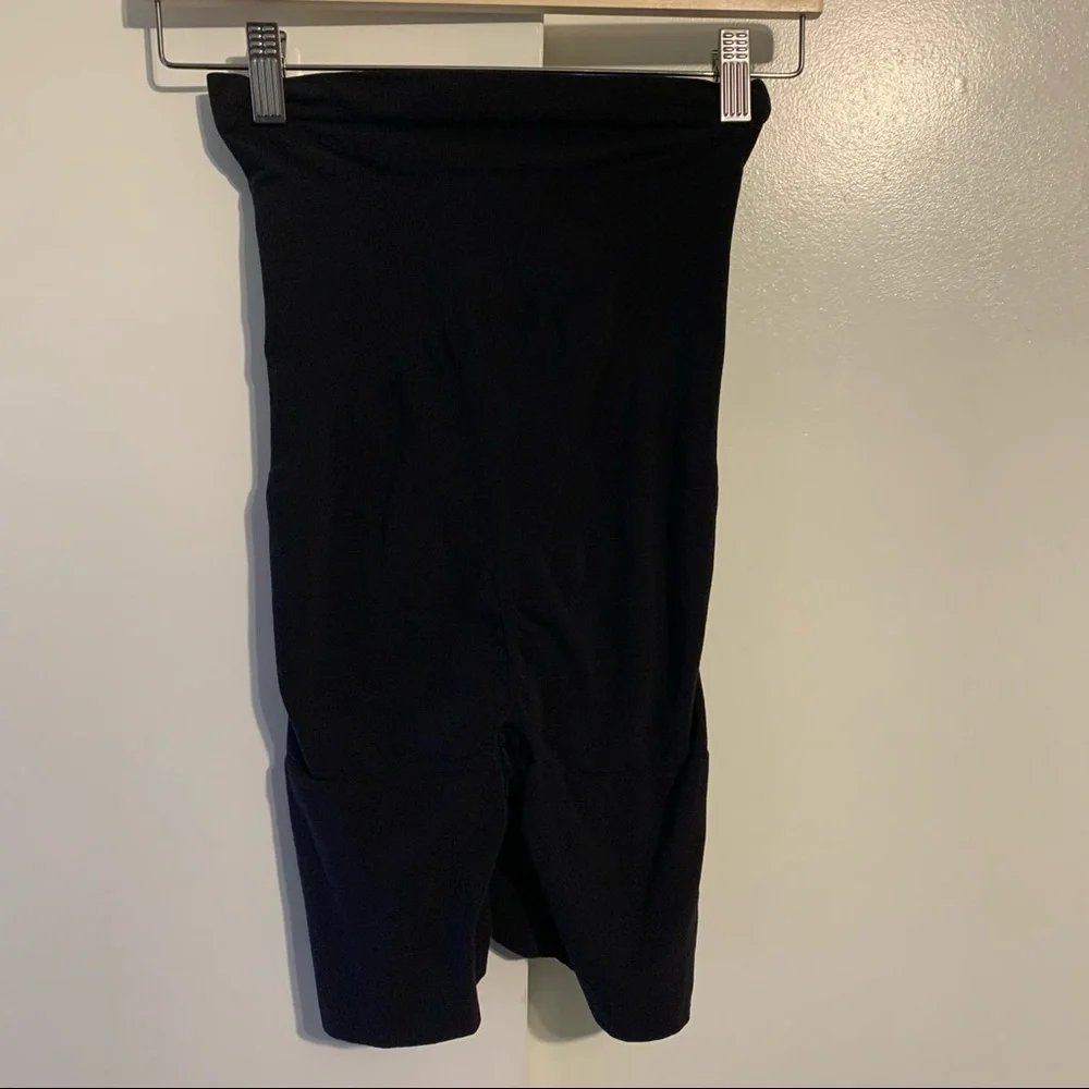 Spanx 1X 3035 higher power short gusset high waisted bike shorts stretch black